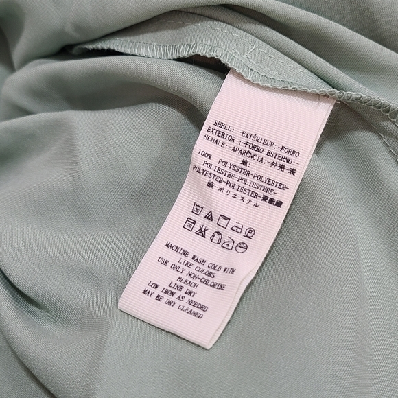 FREE PEOPLE Matcha Green Satin Phoebe Mini Skirt - Picture 3 of 4